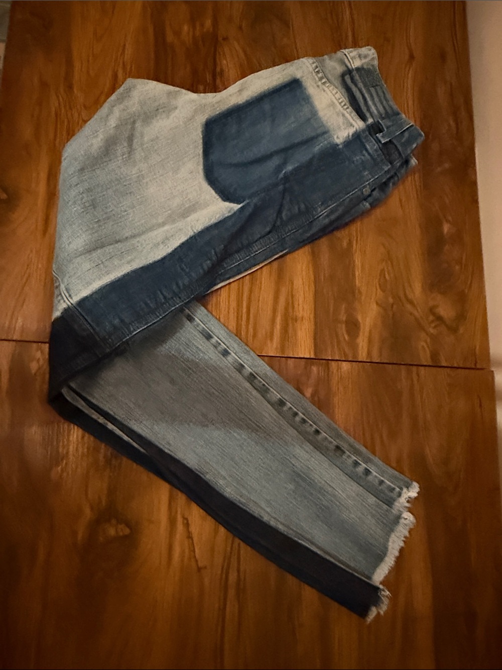 REVICE Two-Tone Blue Skinny Jeans